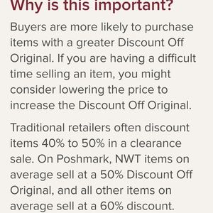 All of my NWT items are an average of 75% off